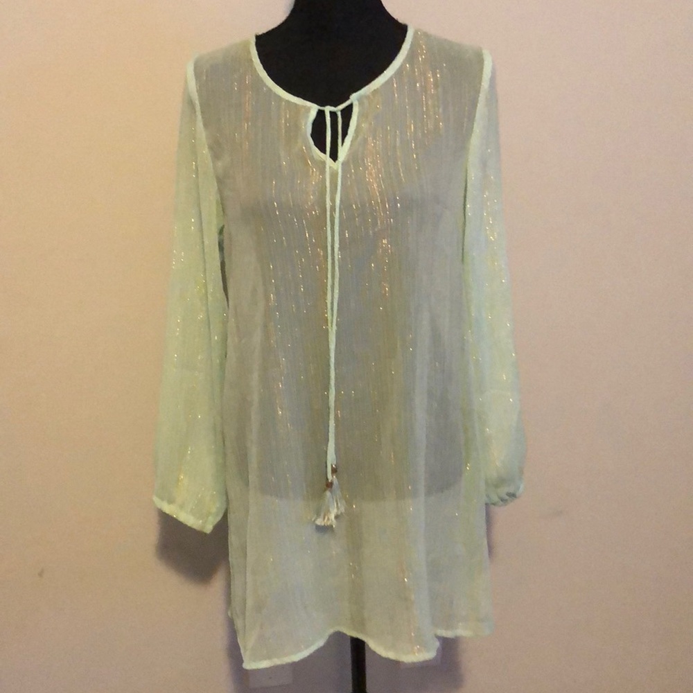 💕SOLD💕 NWOT Macbeth Collection Tunic Green Sz M